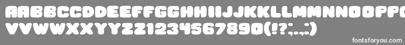 フォントHesitation – 灰色の背景に白い文字