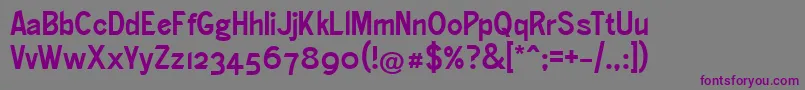 More about Ronaldsongothic Font Ronaldsongothic Font – Purple Fonts on Gray Background