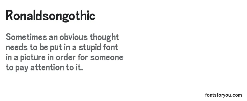 Review of the Ronaldsongothic Font