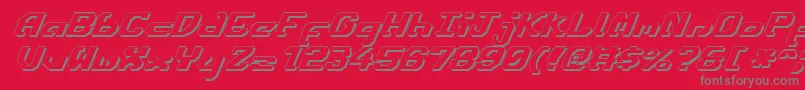 EnsignFlandryShadowItalic Font – Gray Fonts on Red Background