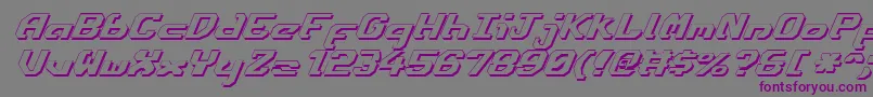 EnsignFlandryShadowItalic Font – Purple Fonts on Gray Background