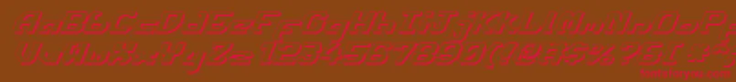 EnsignFlandryShadowItalic Font – Red Fonts on Brown Background