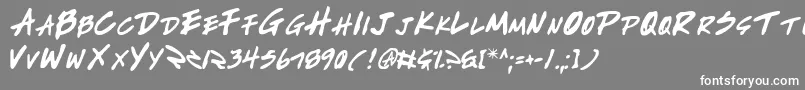 フォントWriteOff – 灰色の背景に白い文字