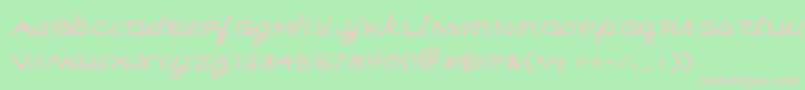 KleeCapscript Font – Pink Fonts on Green Background