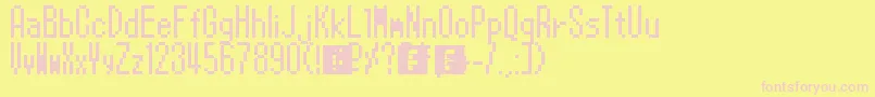 PokemonXAndY Font – Pink Fonts on Yellow Background