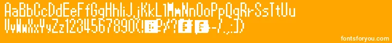 PokemonXAndY Font – White Fonts on Orange Background