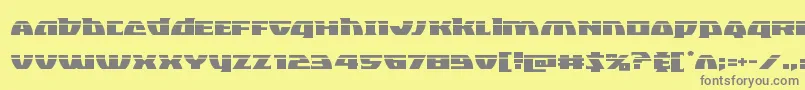 フォントBlackbishoplaser – 黄色の背景に灰色の文字