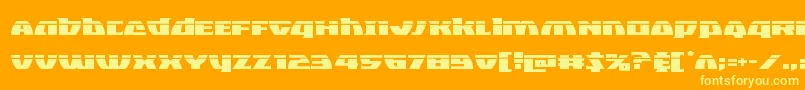 Blackbishoplaser Font – Yellow Fonts on Orange Background