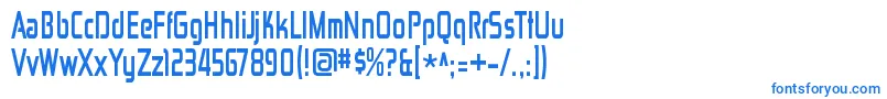 フォントZektoncdBold – 白い背景に青い文字