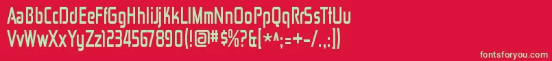 ZektoncdBold Font – Green Fonts on Red Background