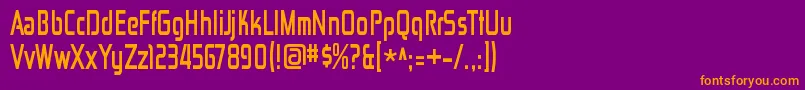 ZektoncdBold Font – Orange Fonts on Purple Background