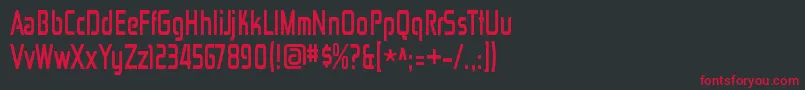 ZektoncdBold Font – Red Fonts on Black Background