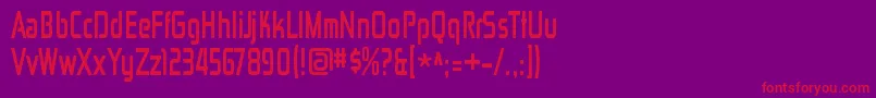 ZektoncdBold Font – Red Fonts on Purple Background