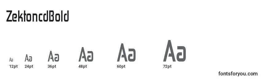 ZektoncdBold Font Sizes