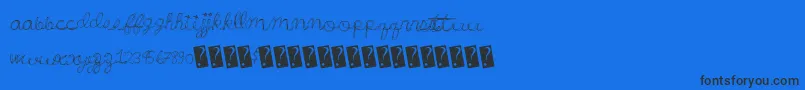Wonderfulparty Font – Black Fonts on Blue Background