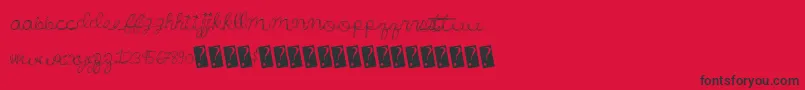 Wonderfulparty Font – Black Fonts on Red Background