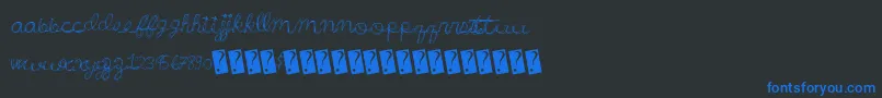 Wonderfulparty Font – Blue Fonts on Black Background