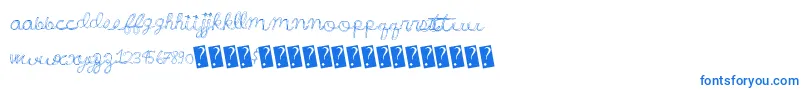 Wonderfulparty Font – Blue Fonts on White Background