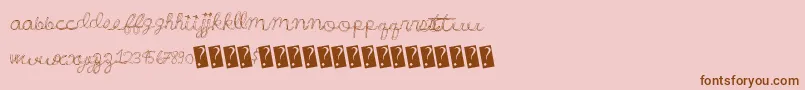 Wonderfulparty Font – Brown Fonts on Pink Background