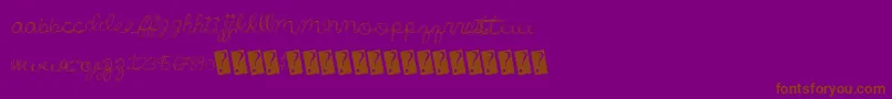 Wonderfulparty Font – Brown Fonts on Purple Background