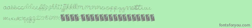 Wonderfulparty Font – Gray Fonts on Green Background