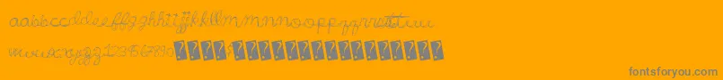 Wonderfulparty Font – Gray Fonts on Orange Background