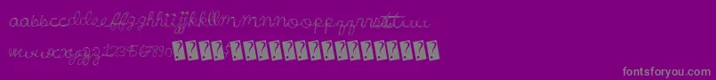 Wonderfulparty Font – Gray Fonts on Purple Background