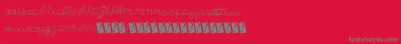 Wonderfulparty Font – Gray Fonts on Red Background