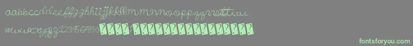 Wonderfulparty Font – Green Fonts on Gray Background