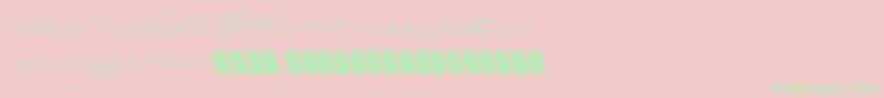 Wonderfulparty Font – Green Fonts on Pink Background