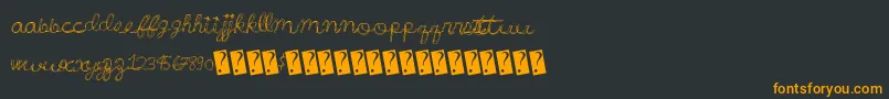 Wonderfulparty Font – Orange Fonts on Black Background