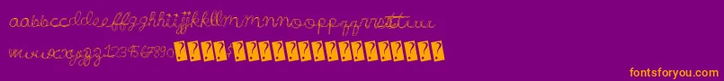 Wonderfulparty Font – Orange Fonts on Purple Background