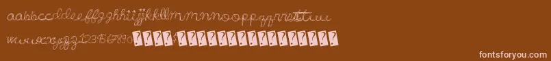 Wonderfulparty Font – Pink Fonts on Brown Background