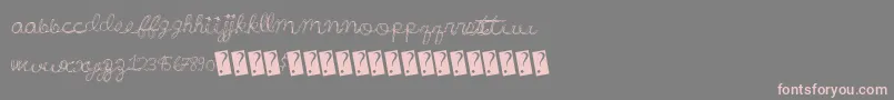 Wonderfulparty Font – Pink Fonts on Gray Background
