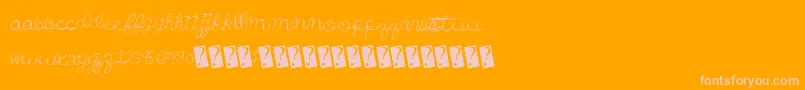 Wonderfulparty Font – Pink Fonts on Orange Background