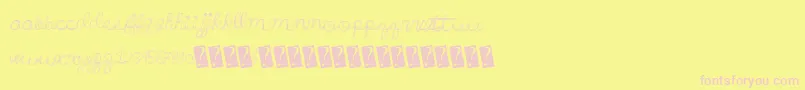 Wonderfulparty Font – Pink Fonts on Yellow Background