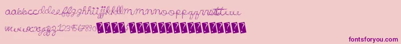 Wonderfulparty Font – Purple Fonts on Pink Background
