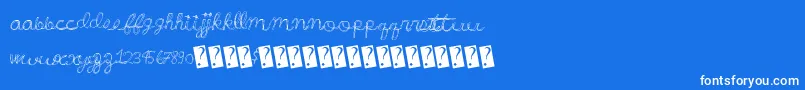 Wonderfulparty Font – White Fonts on Blue Background
