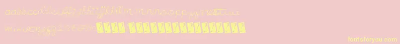 Wonderfulparty Font – Yellow Fonts on Pink Background