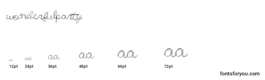 Wonderfulparty Font Sizes