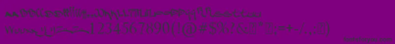 PaulsGraffitti Font – Black Fonts on Purple Background