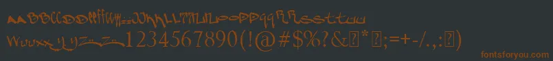 PaulsGraffitti Font – Brown Fonts on Black Background