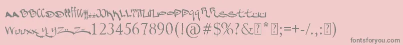 PaulsGraffitti Font – Gray Fonts on Pink Background