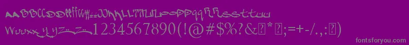 PaulsGraffitti Font – Gray Fonts on Purple Background