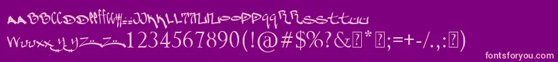 PaulsGraffitti Font – Pink Fonts on Purple Background
