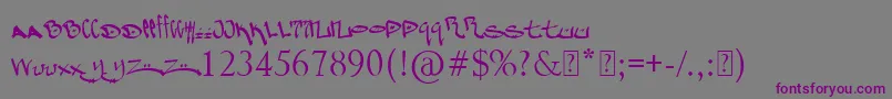 PaulsGraffitti Font – Purple Fonts on Gray Background