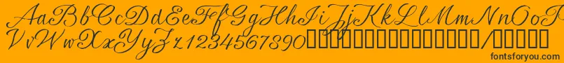 SrsaBT Font – Black Fonts on Orange Background