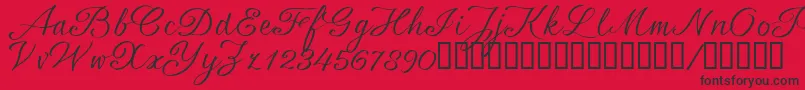 SrsaBT Font – Black Fonts on Red Background