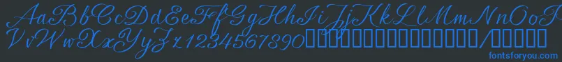 SrsaBT Font – Blue Fonts on Black Background