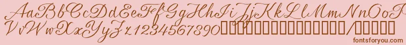 SrsaBT Font – Brown Fonts on Pink Background